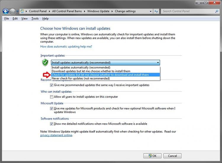 How to stop a program from updating windows 7