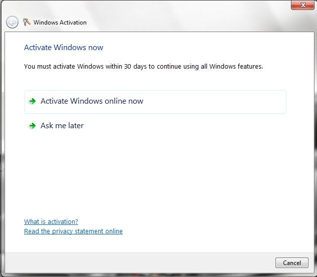 Activate Windows 7 Pro