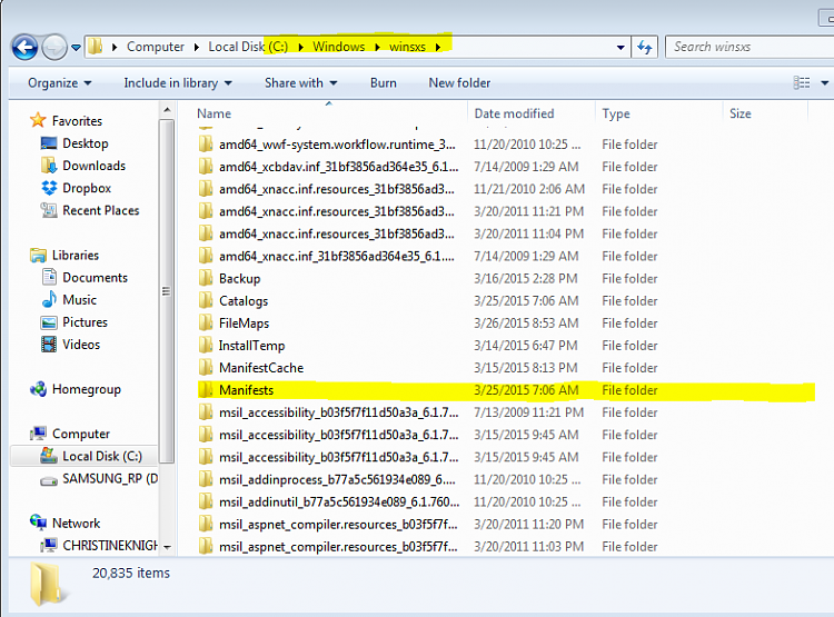 How do I correct the Windows update error 800B0100 &amp; 80073712?-windows-winsxs-folder.png