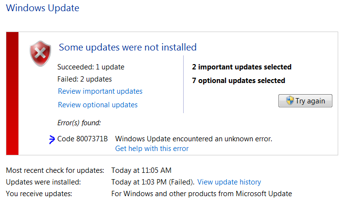 Windows Update Issue error code 8007371B on most updates-errorcode.png