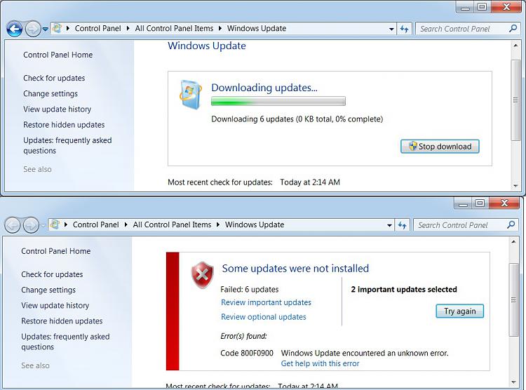 Code error 800f0900 appears when installing windows update-failed-updates.jpg