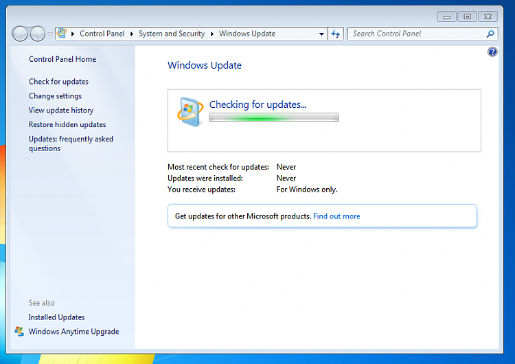 Not able to preform Windows update on a clean install of W7 SP1 64B-wu-stuck.png