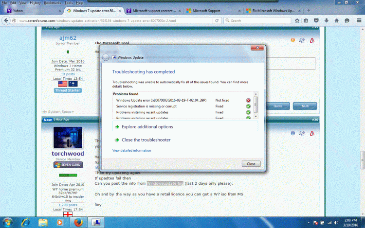 Microsoft Update Error Code 5701