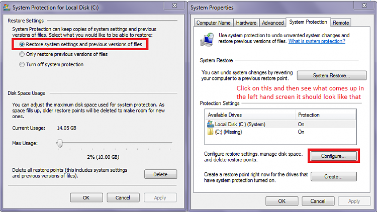 Windows 7 Update disables system restore + new folder entry-restore.png