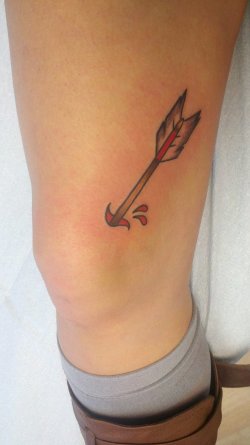 Arrow to the knee tat.jpg Arrow to the knee tat.jpg