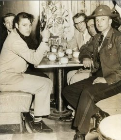 Dermott Arkansas, Twin City Diner, 1955, with Doug Ward and Arkansas Trooper Kenneth McKee and p.jpg