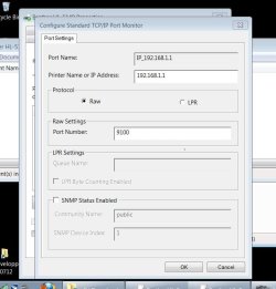 printer offline message is due to port config - uncheck snmp enabled Vero.JPG