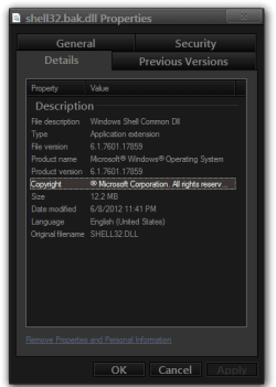shell32.bak.dll PropertiesWOW64.png shell32.bak.dll PropertiesWOW64.png