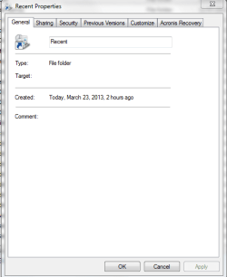 1.NewlyCreatedRecentShellObject_Properties_Capture.PNG 1.NewlyCreatedRecentShellObject_Properties_Capture.PNG