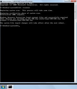 Output of sfc scannow command.jpg