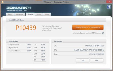 3DMark11 FIrst Test Score.JPG