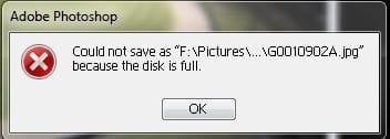 Disk Full Error.JPG