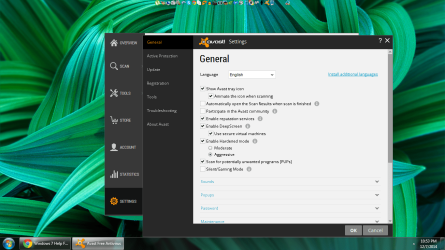 Avast  Free Antivirus 2015 , General Settings.png