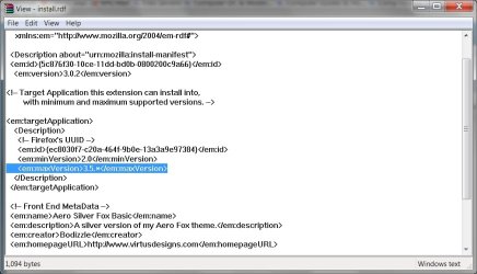 Edit install.rdf to higher version 3.5.jpg