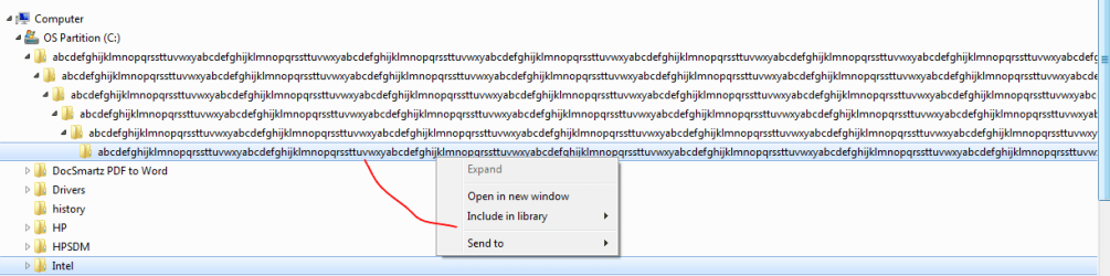 a very long folder name was saved in the C partition2.png