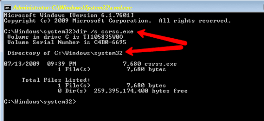 4 csrss.exe_Location_via_Administrator_Cmd.exe_032615.png
