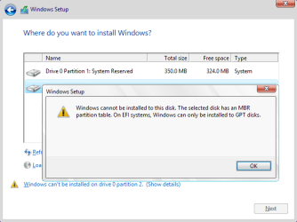 Windows cannot be installed on this disk. The selected disk has an MBR partition table.png