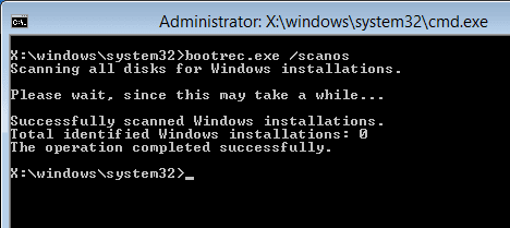 bootrec found 0 windows installations.png