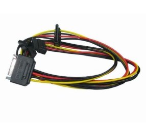 SATA Serial ATA Power Splitter lead 1 Male to 3 Way Female Triple Output Cable.JPG