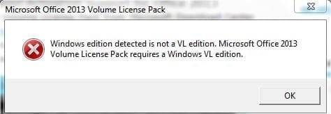 Microsoft Office 213 require Windows VL edition.JPG