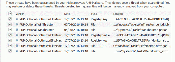 MALWAREBYTES PUP DET3ECTIONS  17 july 2016 delete.GIF