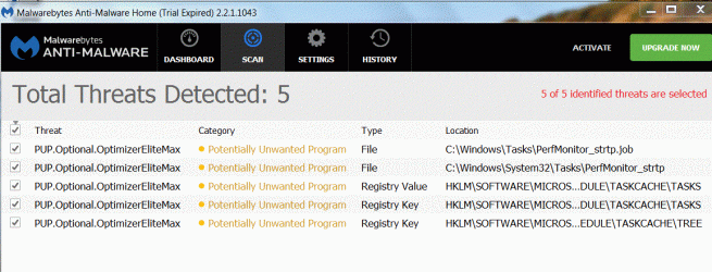 MALWAREBYTES PUP DET3ECTIONS  17 july 2016.GIF