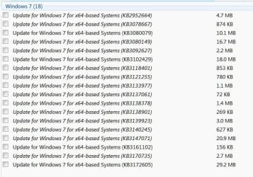 windows 7 optinal updates.JPG