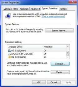 Restore Point Settings on SSDrive.JPG