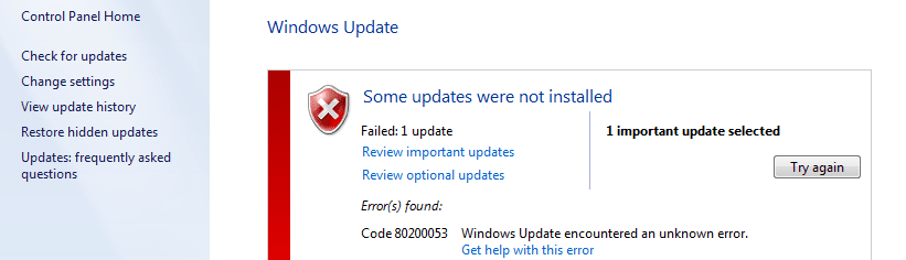 10th Batch Failed update error.PNG