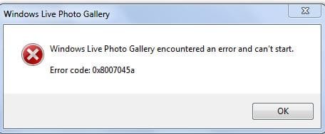 Windows Live Photo Gallery Error.JPG