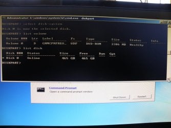 DISKPART - Systems Disk - list disk and volume.JPG