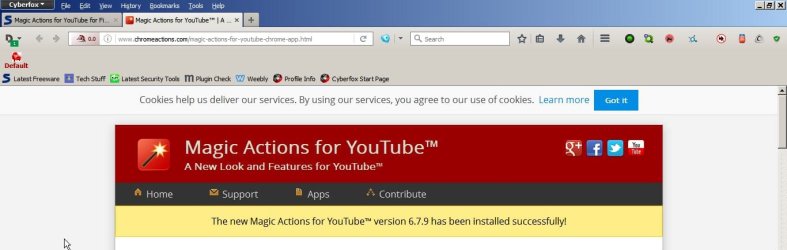 Magic Actions for YouTube Installed - Cyberfox.jpg