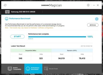 Samsung 850 Evo Performance Test.JPG