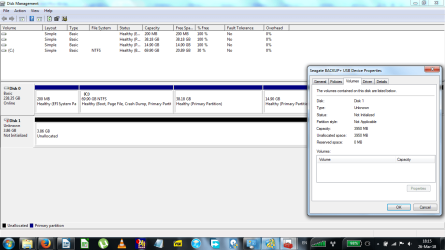 Unallocated Seagate BACKUP+ in Disk Management without partition style.png