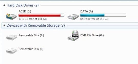 ACER COMPUTER C DRIVE FREE SPACE DROPPED TO 11.4 GB - TUESDAY 16th  MARCH 2021 - SCREENSHOT.JPG