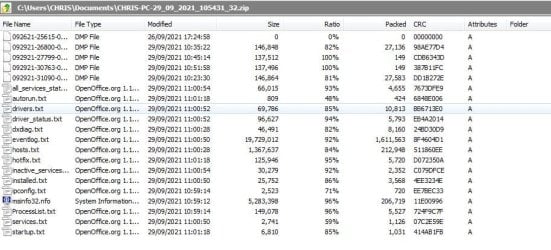 CHRISX - ACER COMPUTER DUMP FILES ETC. - SCREENSHOT OF ZIP FILE CONTENTS - FILE TOO BIG TO UPLOA.JPG