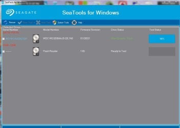 SEATOOLS FOR WINDOWS SCANNING PROGRAM - SCREENSHOT OF TESTING ACER COMPUTER HARD DRIVE ON SATURD.JPG