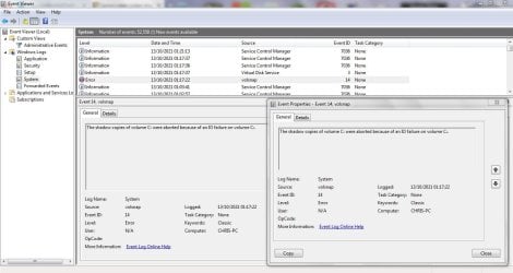 WINDOWS EVENT LOG VIEWER - EVENT ON 13 OCTOBER AT 01-17-22 - SCREENSHOT OF PART OF EVENT LOG AND.JPG
