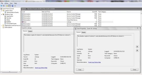 WINDOWS EVENT LOG VIEWER - EVENT ON 13 OCTOBER AT 01-17-22 - SCREENSHOT OF PART OF EVENT LOG AND.JPG
