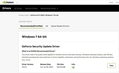 2024-09-25 21_59_26-Driver Results _ GeForce RTX 3050 _ Windows 7 64-bit _ NVIDIA — Mozilla Fire.jpg 2024-09-25 21_59_26-Driver Results _ GeForce RTX 3050 _ Windows 7 64-bit _ NVIDIA — Mozilla Fire.jpg