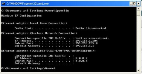 Laptop with XP ipconfig.JPG