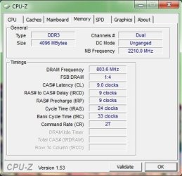 G.Skill 4GB 1333 OC'd to 1600 9-9-9-24 cpuz 1-10-2010.JPG