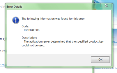 Windows Activation Error Code 0x004C008.PNG