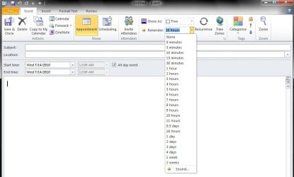 Outlook 2010 Appointment.jpg