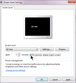 Turn on screen saver.png Turn on screen saver.png