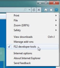 IE ( Beta Menu Bar F12 Developr Item Checked.jpg
