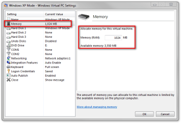 Windows XP Mode - Windows Virtual PC Settings.png