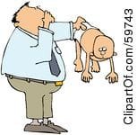 59743-Royalty-Free-RF-Clipart-Illustration-Of-A-Dad-Holding-Out-His-Baby-In-A-Stinky-Diaper.jpg