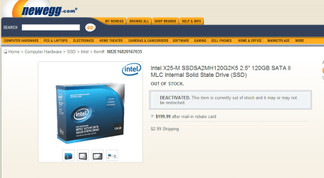 Newegg X25-M 120GB SSD Deactivated.PNG Newegg X25-M 120GB SSD Deactivated.PNG