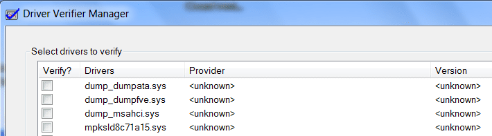 Unknown drivers displayed by Verifier.PNG